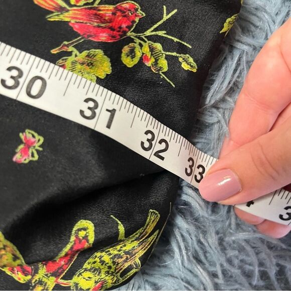 Patterson J Kincaid Bird Floral Print Silk Tunic Blouse Size S - Picture 3 of 5